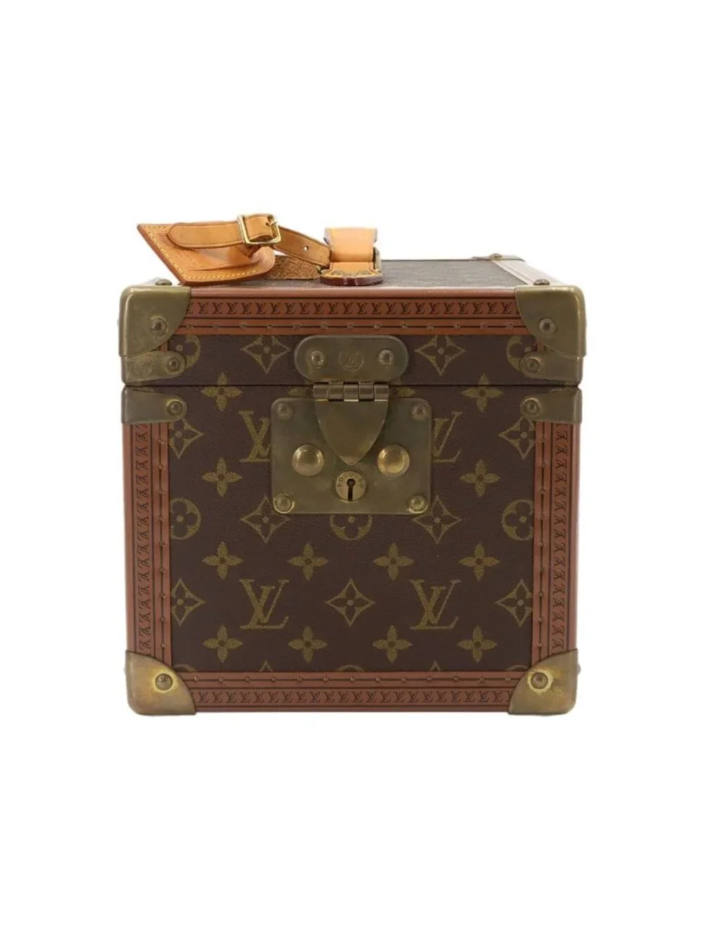 Louis Vuitton Monogram Boite Flacon Makeup Box Vanity Hand Bag Brown